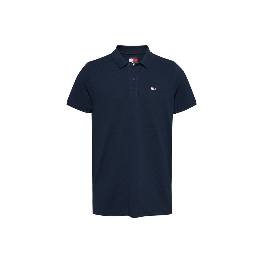 Blue Cotton Polo Shirt