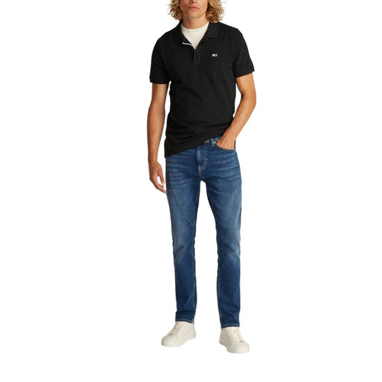 Black Cotton Polo Shirt