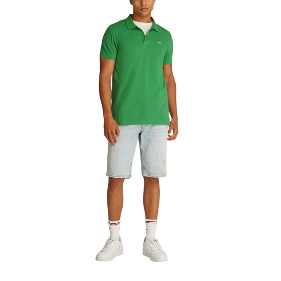 Green Cotton Polo Shirt