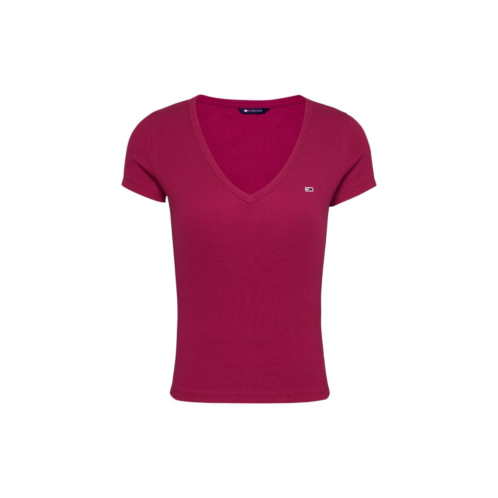 Red Cotton Rigenerato Tops & T-Shirt