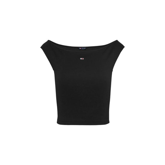 Black Cotton Tops & T-Shirt