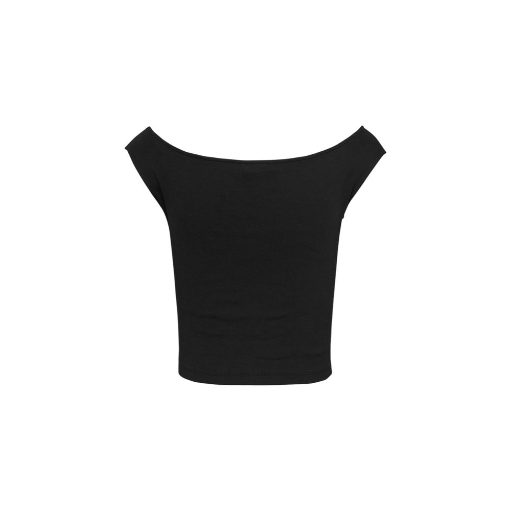 Black Cotton Tops & T-Shirt