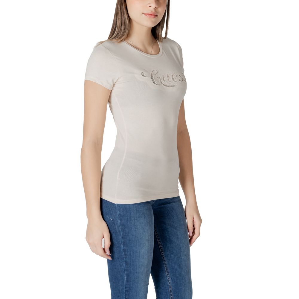 Beige Cotton Tops & T-Shirt