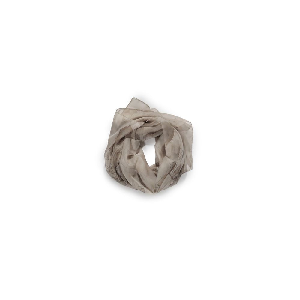 Beige Polyester Scarf