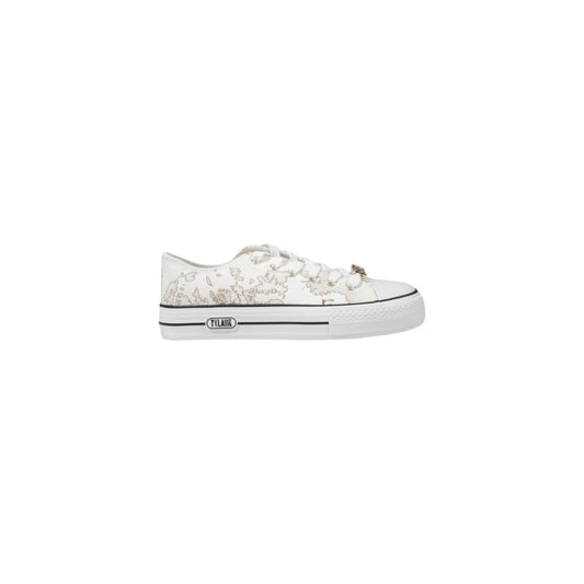 White Fabric Sneaker