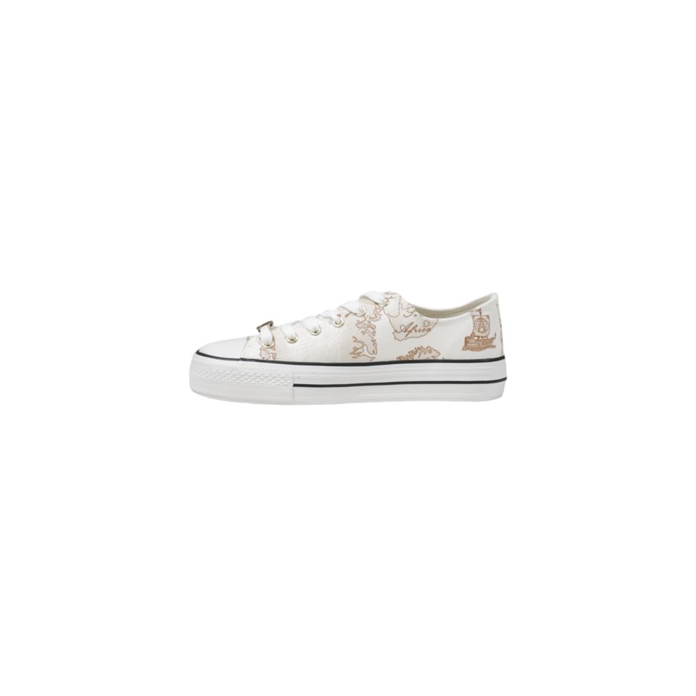 White Fabric Sneaker