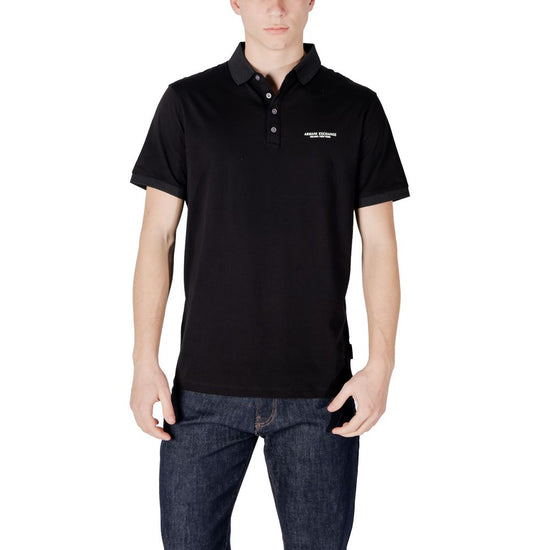 Black Cotton Polo Shirt