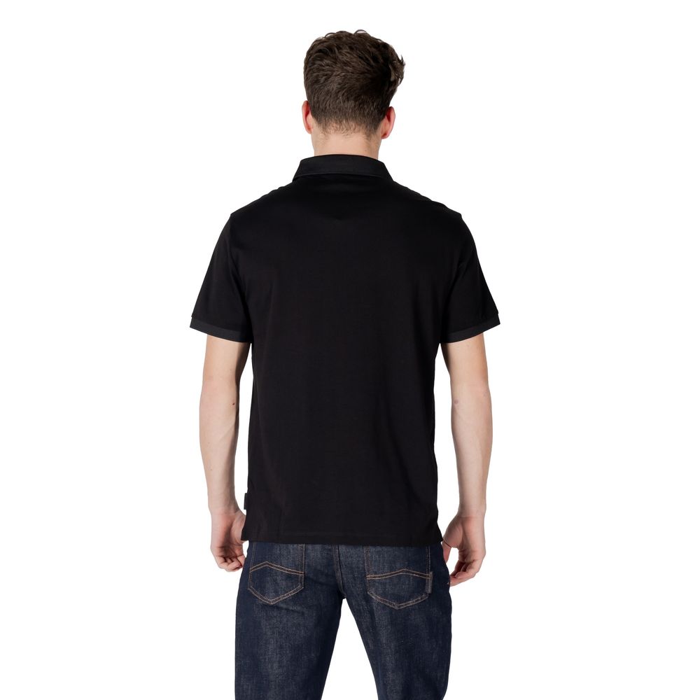 Black Cotton Polo Shirt