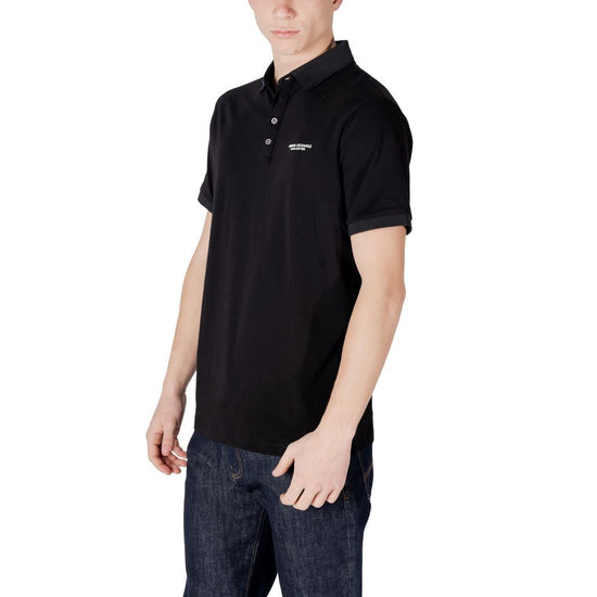 Black Cotton Polo Shirt