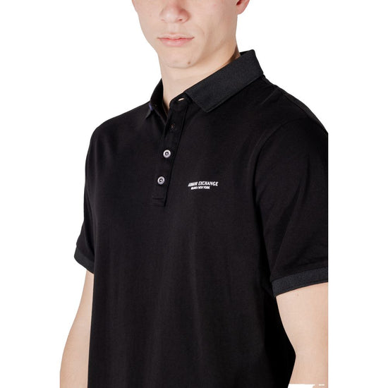 Black Cotton Polo Shirt