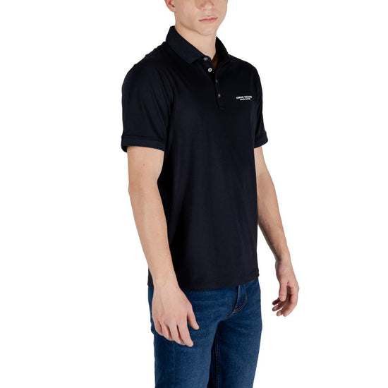 Blue Cotton Polo Shirt