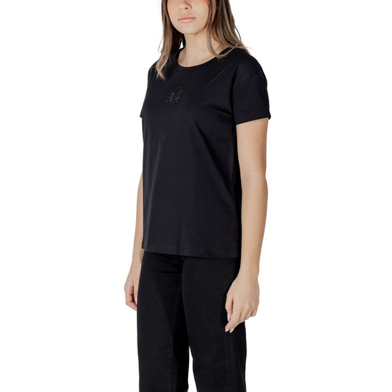 Black Cotton Tops & T-Shirt