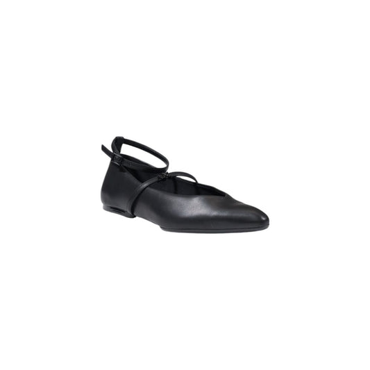 Black Polyester Flat Shoe