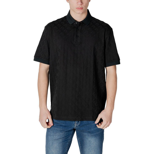 Black Cotton Polo Shirt