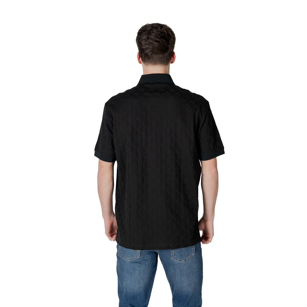 Black Cotton Polo Shirt