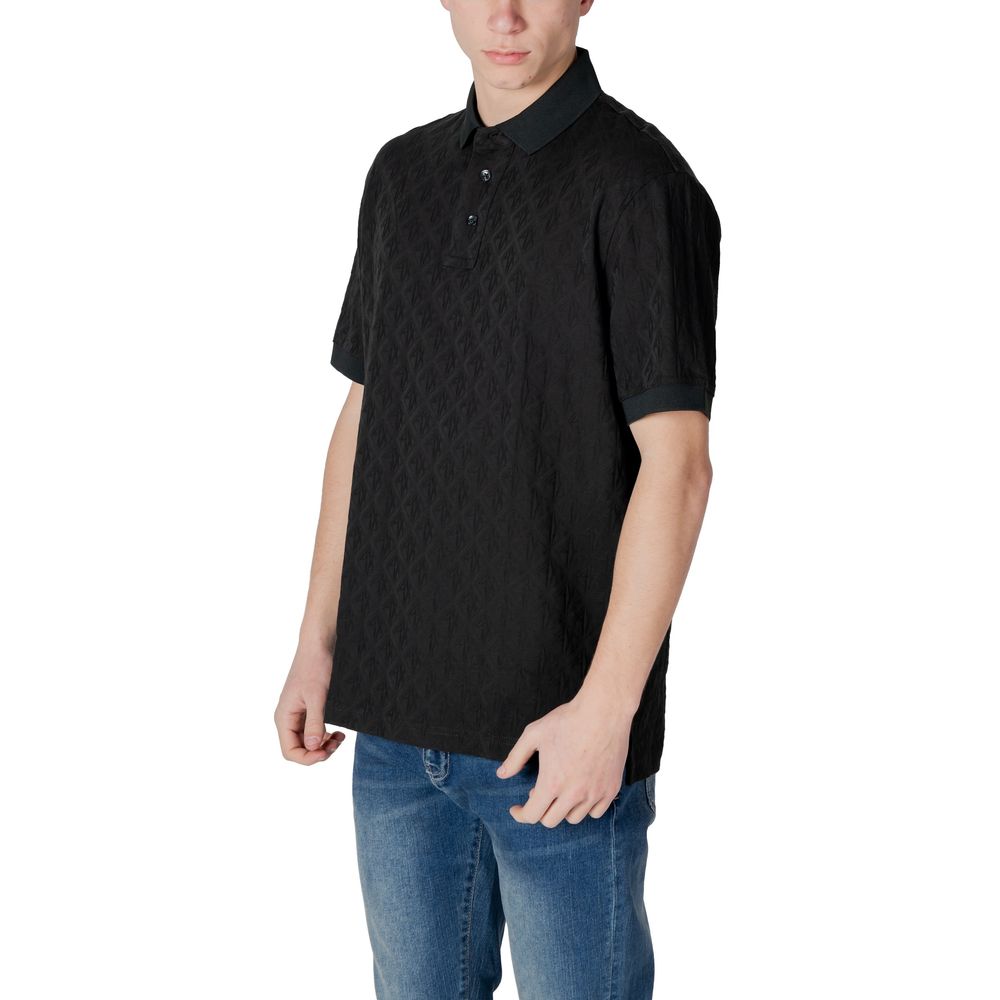 Black Cotton Polo Shirt