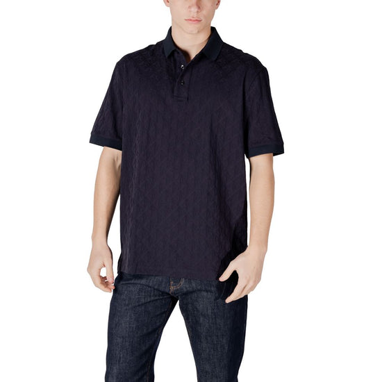 Blue Cotton Polo Shirt