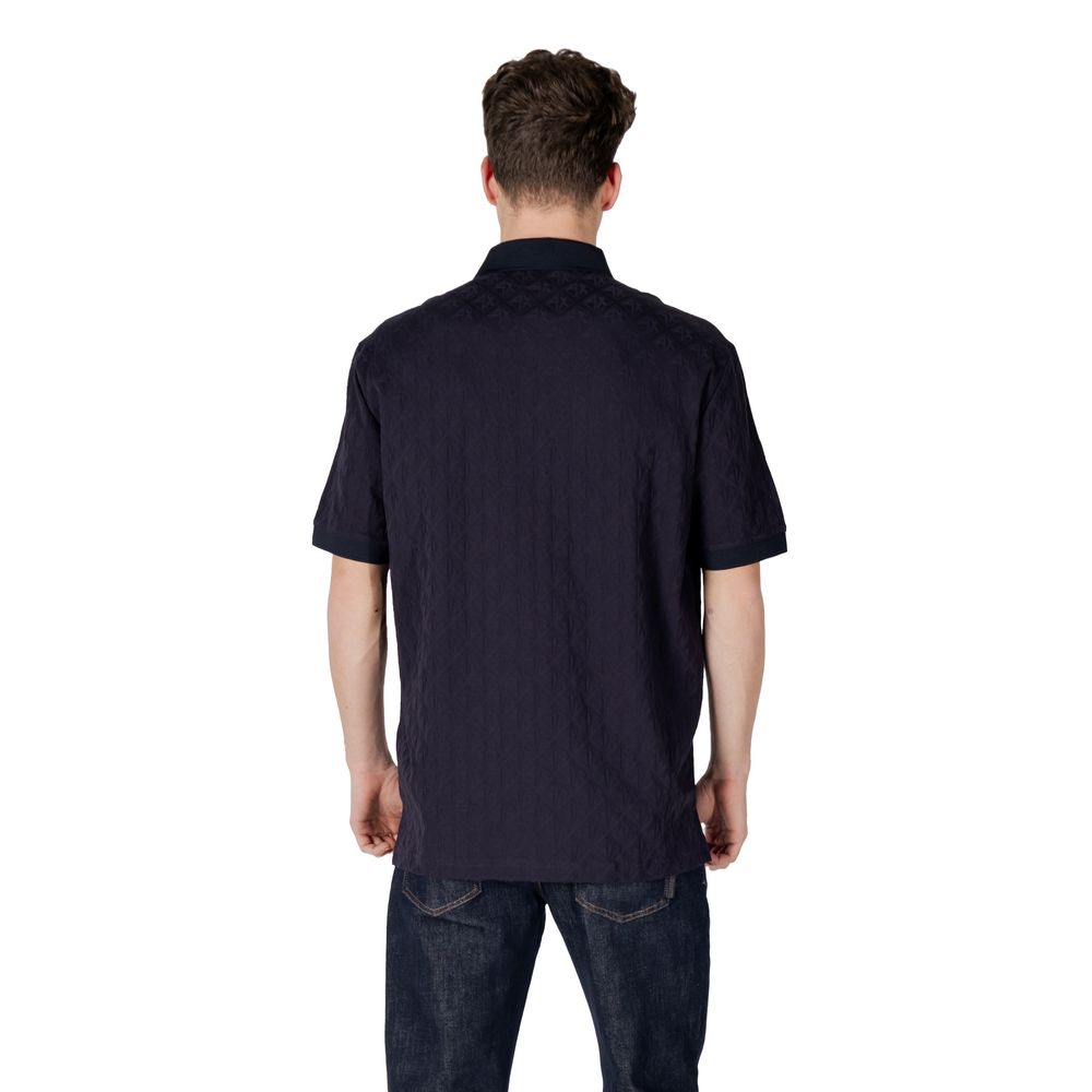 Blue Cotton Polo Shirt