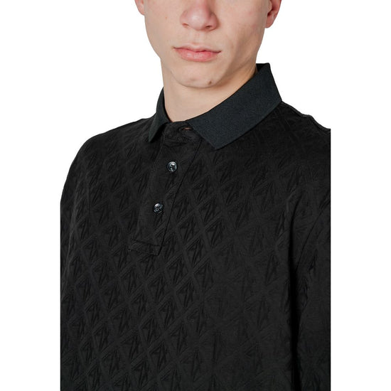 Black Cotton Polo Shirt