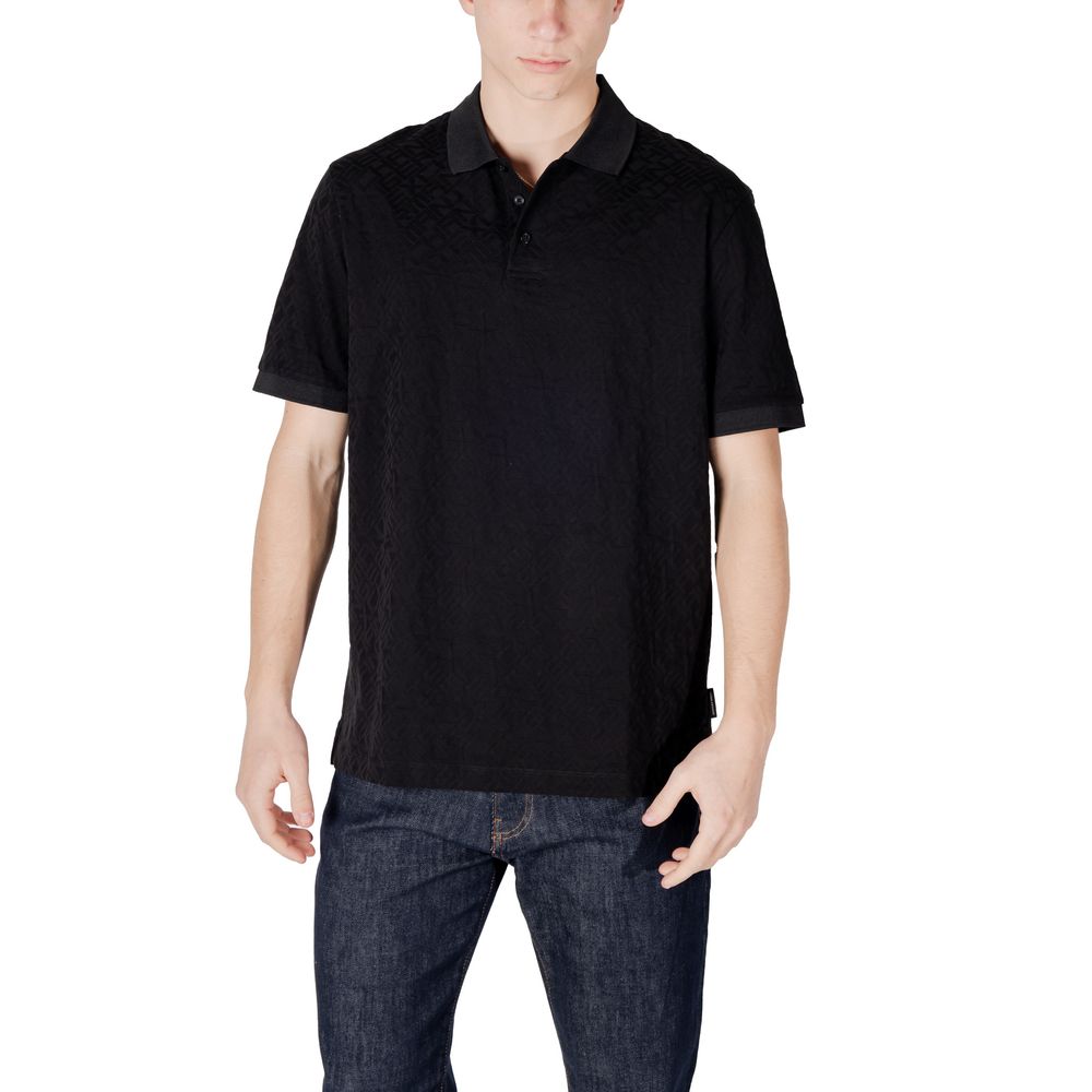 Black Cotton Polo Shirt