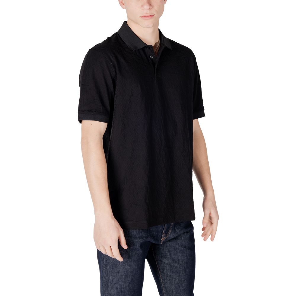 Black Cotton Polo Shirt