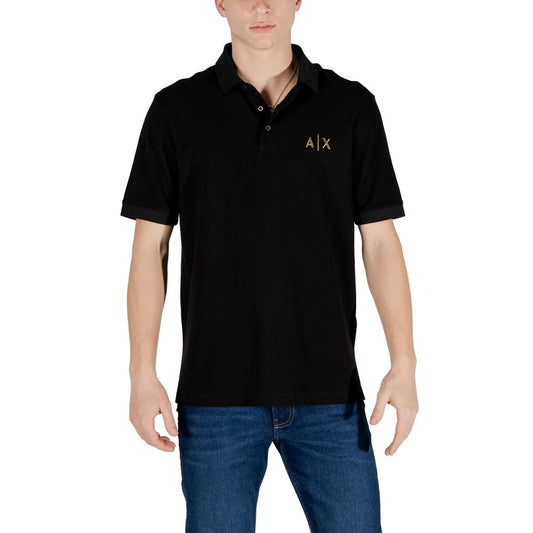 Black Cotton Polo Shirt