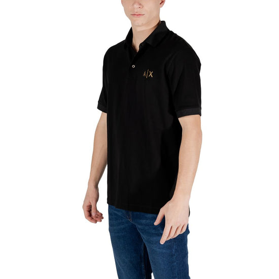 Black Cotton Polo Shirt