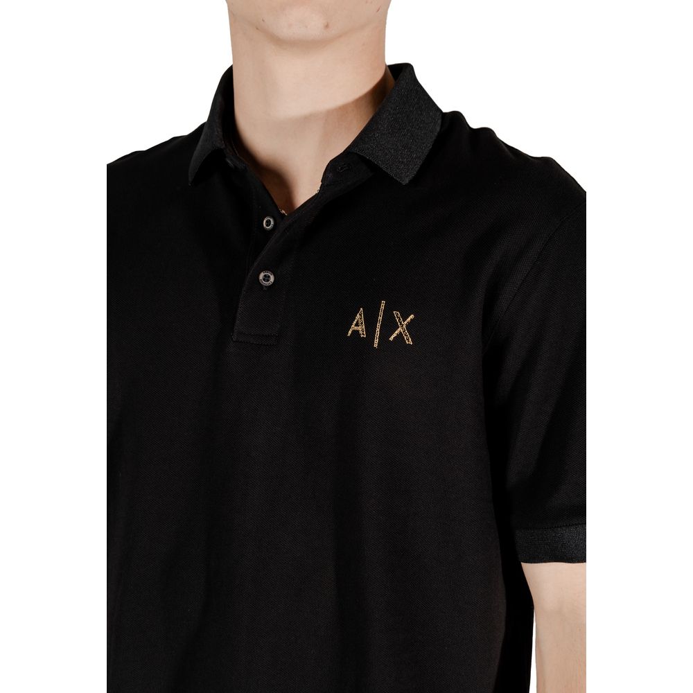 Black Cotton Polo Shirt