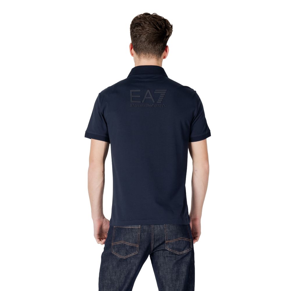 Blue Cotton Polo Shirt