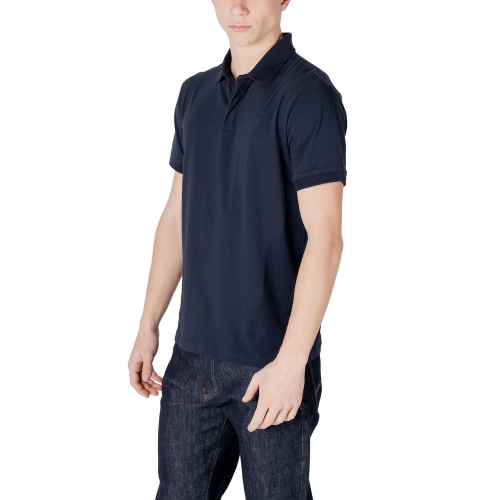 Blue Cotton Polo Shirt