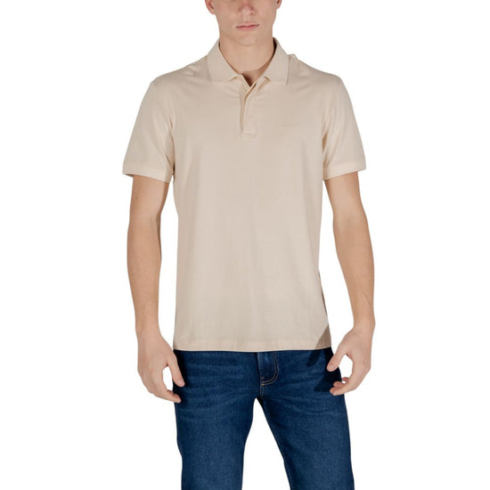 Beige Cotton Polo Shirt