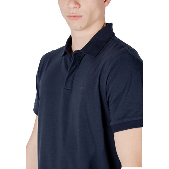 Blue Cotton Polo Shirt