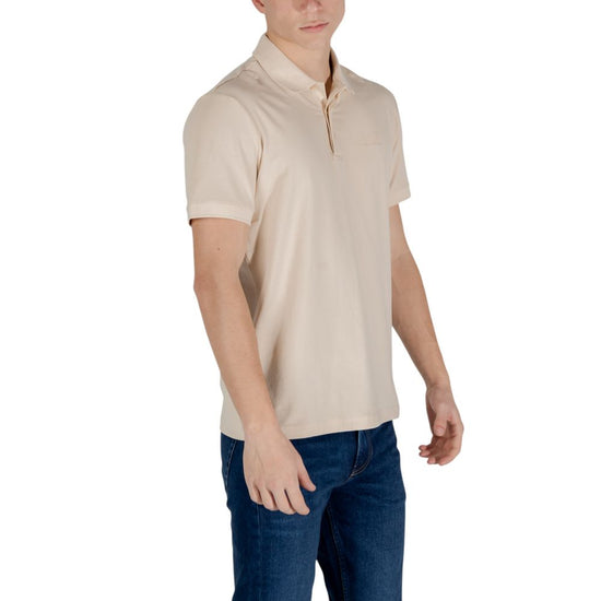 Beige Cotton Polo Shirt