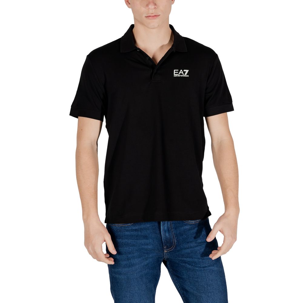 Black Cotton Polo Shirt