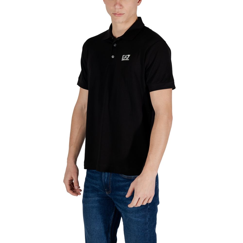 Black Cotton Polo Shirt