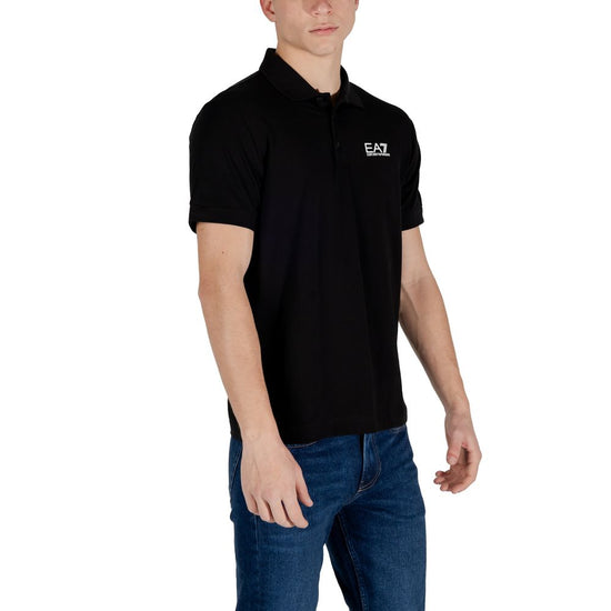 Black Cotton Polo Shirt