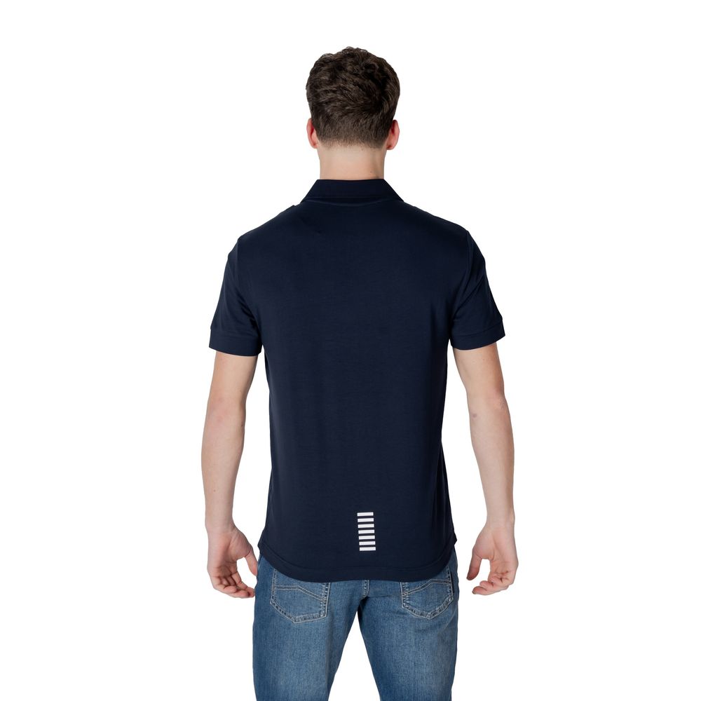 Blue Cotton Polo Shirt