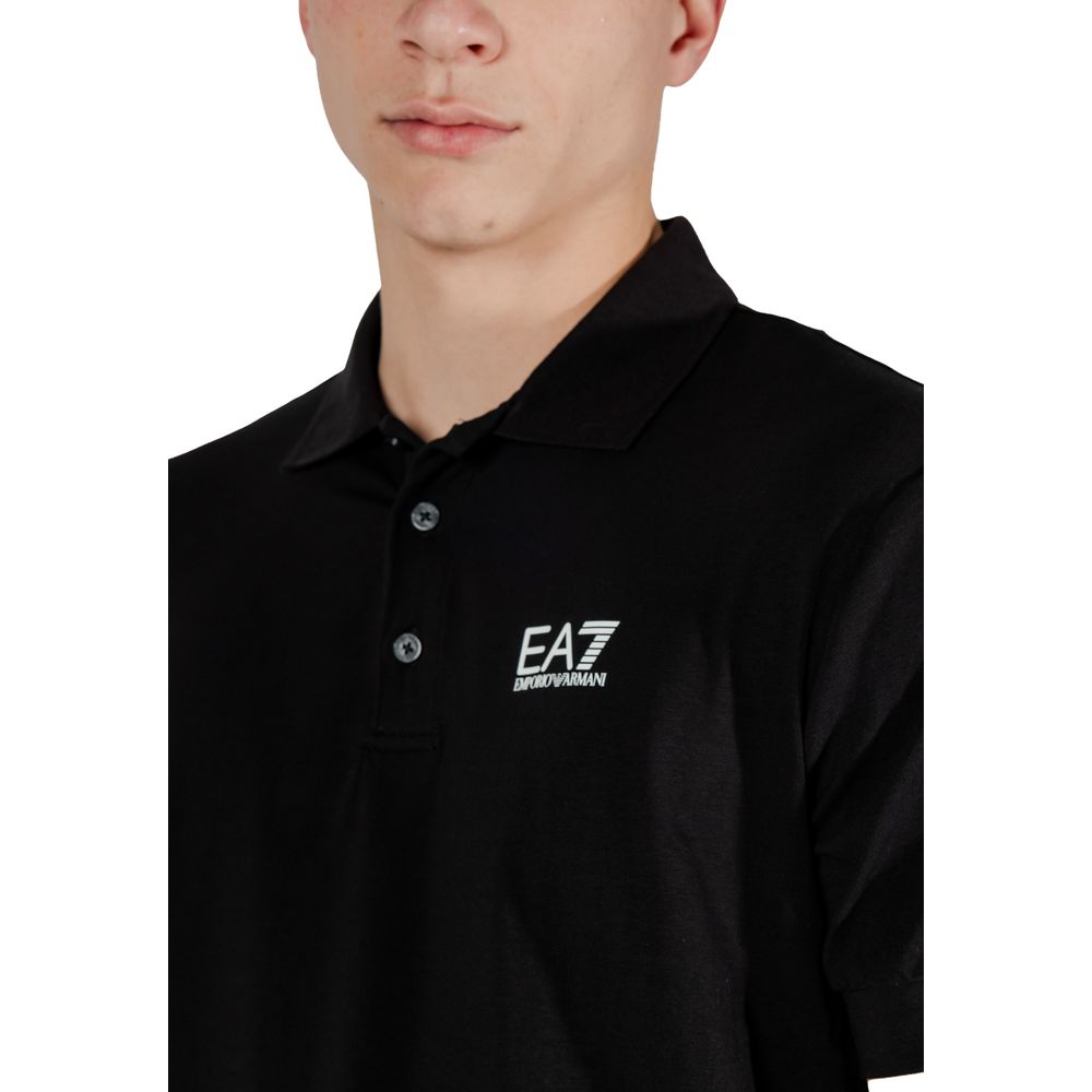 Black Cotton Polo Shirt