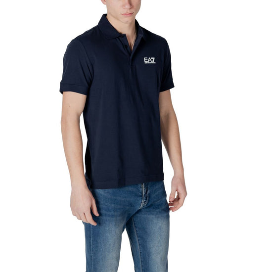 Blue Cotton Polo Shirt