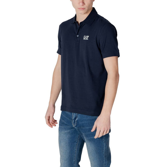 Blue Cotton Polo Shirt