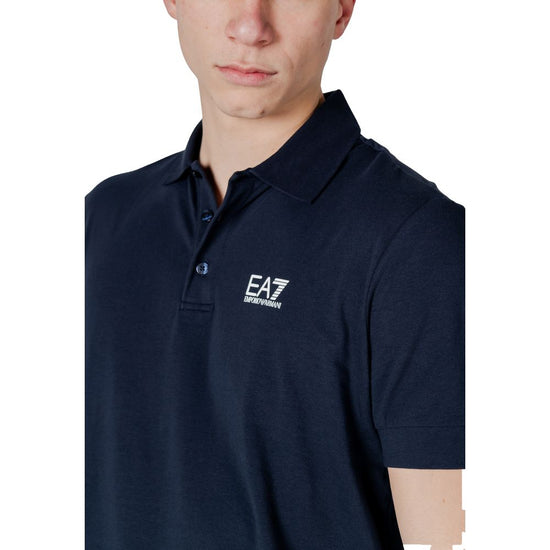 Blue Cotton Polo Shirt