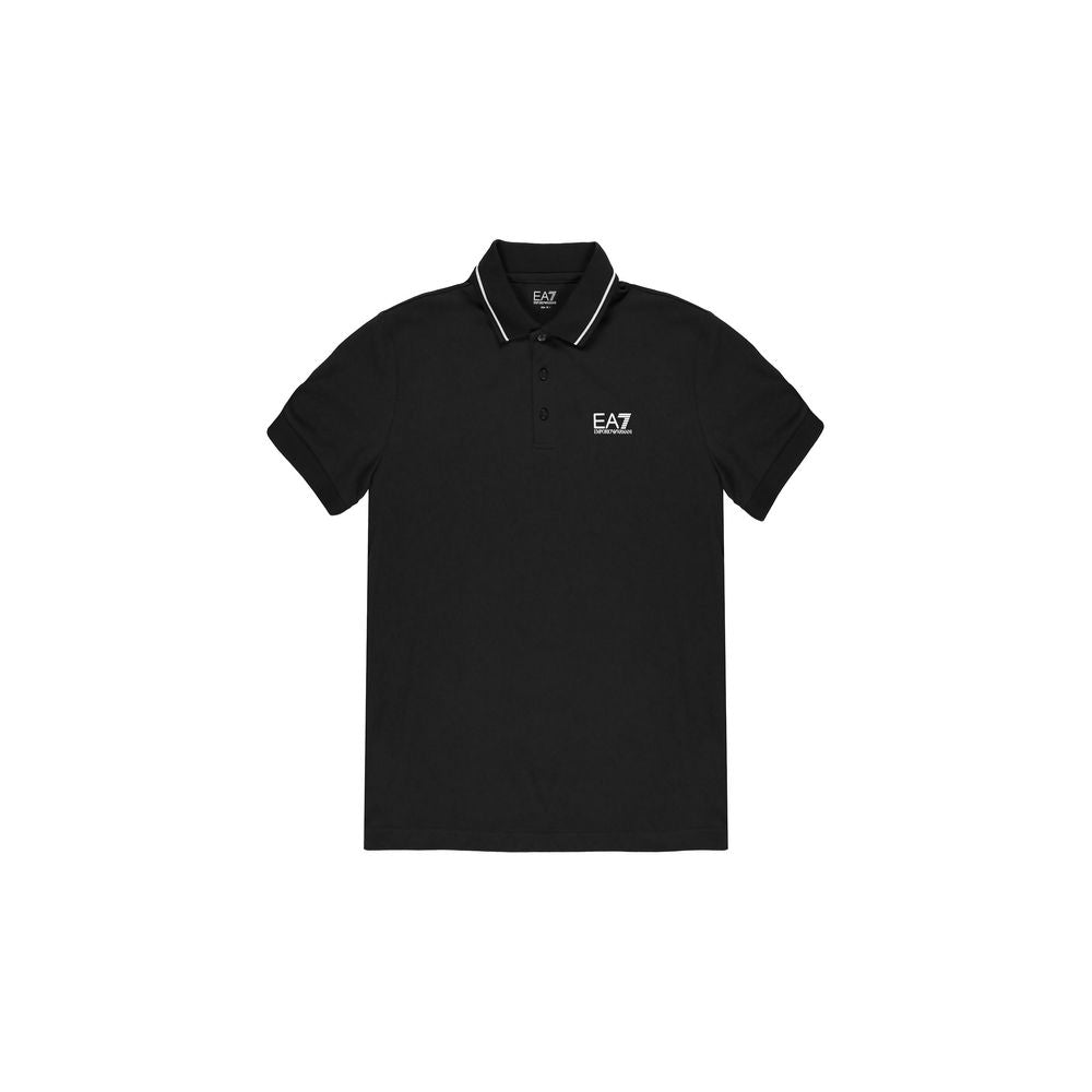 Black Cotton Polo Shirt