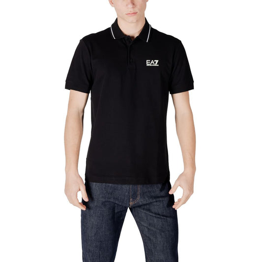 Black Cotton Polo Shirt