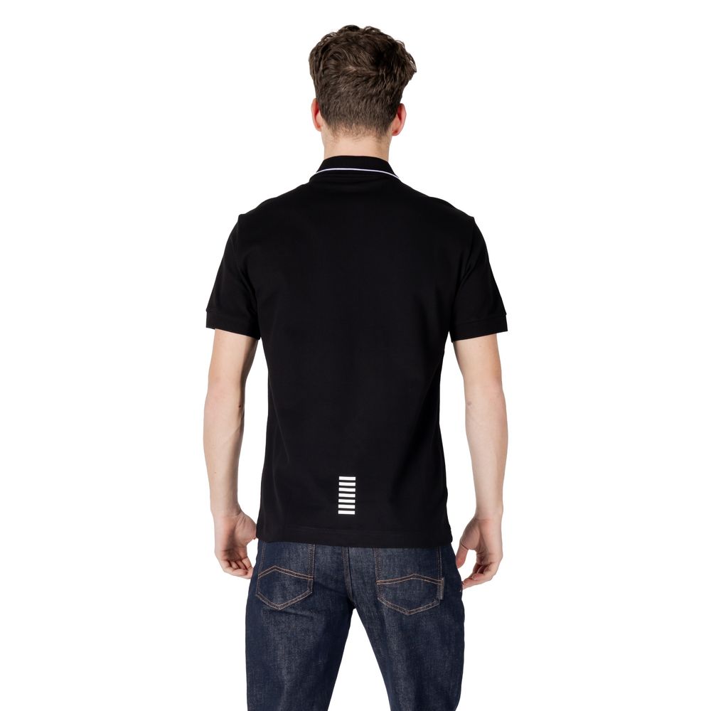 Black Cotton Polo Shirt