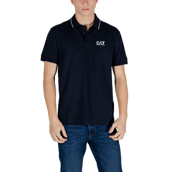 Blue Cotton Polo Shirt