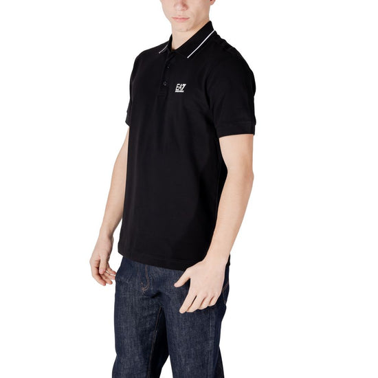 Black Cotton Polo Shirt