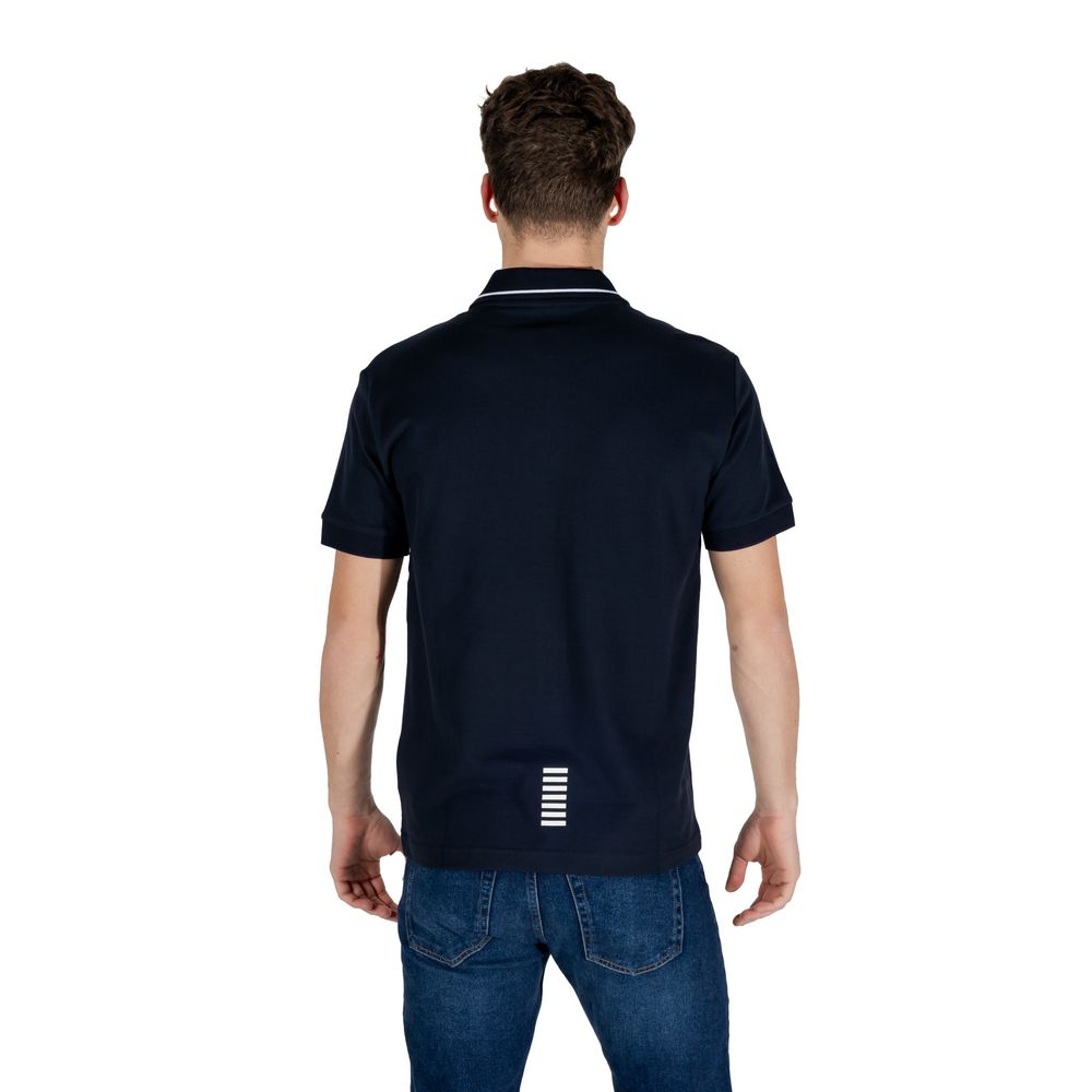 Blue Cotton Polo Shirt