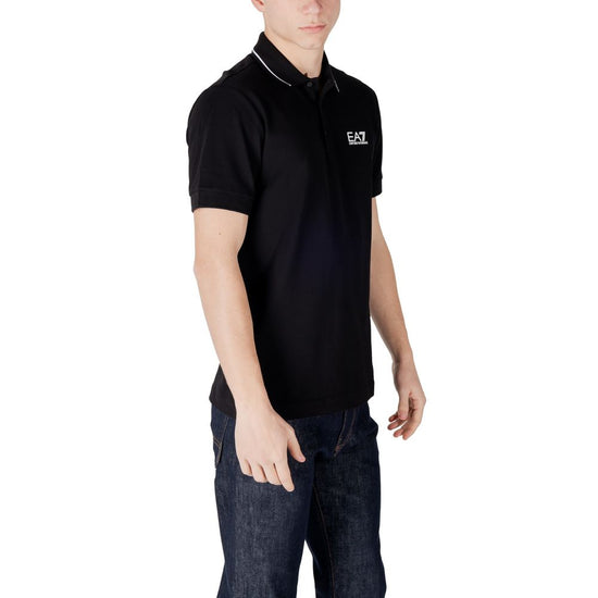 Black Cotton Polo Shirt