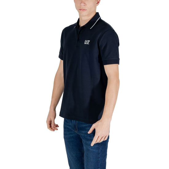 Blue Cotton Polo Shirt