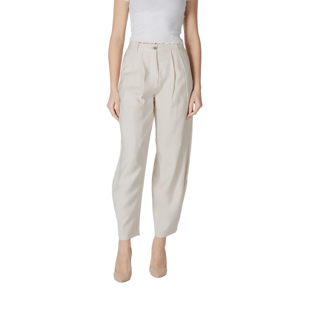 Cream Viscose Jeans & Pant